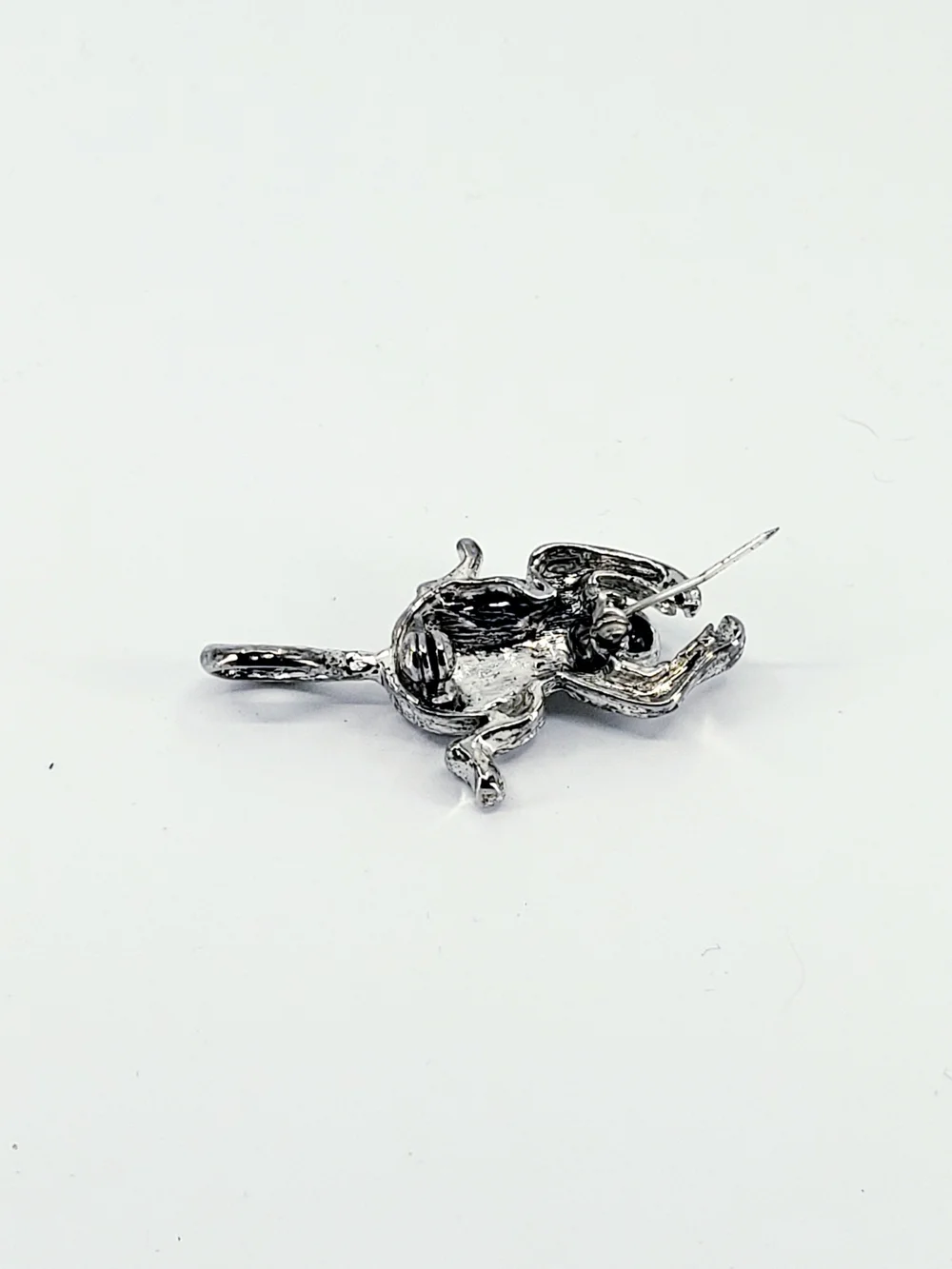 C4003 Silver Monkey Charm Pendant Or Brooch Polished Silver Color 2